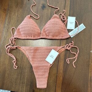 NWT RVCA X CAMILLE ROWE CROCHET BIKINI